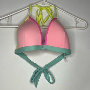 1️⃣ Neon Triangle Bikini Top